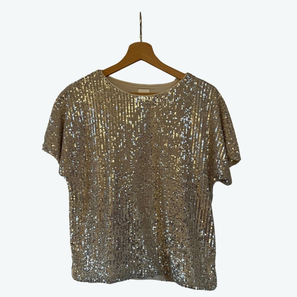 Sequin Blouse - Cream Color